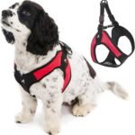 Gooby Escape Free Easy Fit Dog Harness, Step-in, Red, Medium