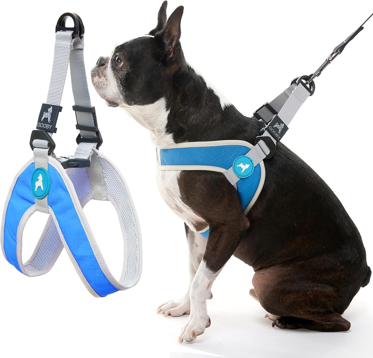 Gooby Simple Step-in III Dog Harness, Blue, Small Gooby Simple Step-in III Dog Harness, Blue, Small