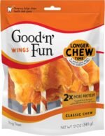 Good 'n' Fun Wings Long-Lasting Dog Treat Made With Real Protein, 12 oz