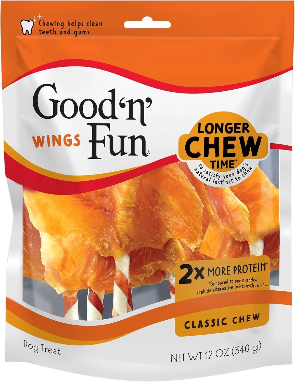 Good ‘n’ Fun Wings Long-Lasting Dog Treat Made With Real Protein, 12 oz Good ‘n’ Fun Wings Long-Lasting Dog Treat Made With Real Protein, 12 oz