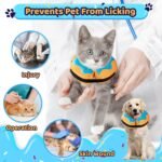 Grand Line Donut Inflatable Collar for Dogs and Cats, Soft Recovery Dog Cone After Surgery, Protective Pet Neck Cone for Small, Medium, Large Dogs, Not Block Vision (Blue, S) - Image 2