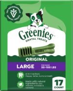 Greenies Large Natural Dental Dog Treats, Original Flavor, 17 Count