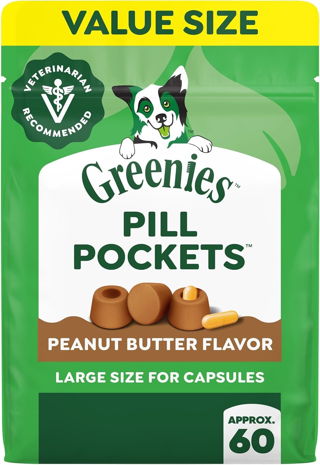 Greenies Pill Pockets Large Size Dog Treats, Peanut Butter, 15.8 oz Greenies Pill Pockets Large Size Dog Treats, Peanut Butter, 15.8 oz