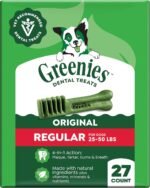 Greenies Regular Dental Dog Treats, Original Chicken Flavor, 27 Count