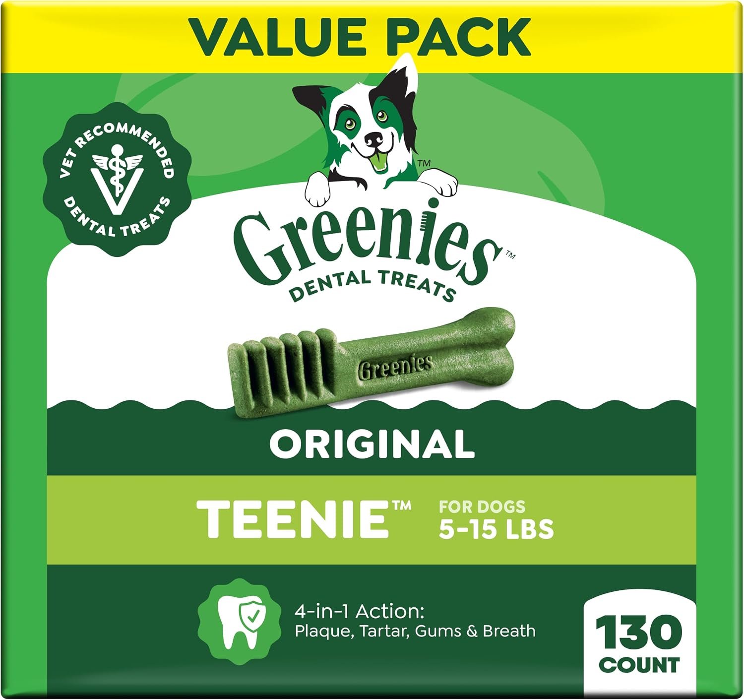 Greenies Teenie Original Natural Dental Dog Treats, Chicken, 130 Count Greenies Teenie Original Natural Dental Dog Treats, Chicken, 130 Count