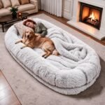 Grey Human Dog Bed – 71”x45”x12” Size Fits Adult and Pet