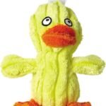 Grriggles Quackling Plush Dog Toy with Soundchip, Yellow, 5″