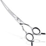 HASHIMOTO Curved Dog Grooming Scissors, 6.5 inch, Trimming Face and Paws.