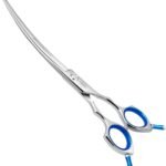 HASHIMOTO Curved Dog Grooming Scissors, 7.5 inch, Trimming Face and Paws
