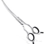 HASHIMOTO Curved Dog Grooming Scissors with Safety Round Tips, 6.5 inch.