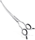 HASHIMOTO Curved Dog Grooming Scissors with Safety Round Tips, 6.5 inch.