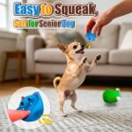 HOLYSTEED Squeaky Dog Toys for Small Dogs,Medium Breed,1.9" Latex Ball Oval - Image 2