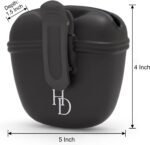 Hampton Distribution Silicone Dog Treat Pouch, Black, BPA Free Pet Treat Pouch for Pet Training with Magnetic Closure, Waist Clip & Portable Design - Image 2