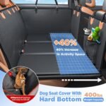 Hard Bottom Dog Car Seat Cover for Back Seat, PU Leather Dog Seat Extender - Image 2