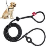 Harness Lead Escape Resistant, Reduces Pull Dog Harness, Medium/Large, Black