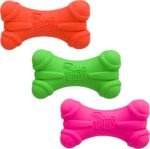 Hartz DuraPlay Bone Squeaky Latex Dog Toy for Medium Breeds, 3 Pack