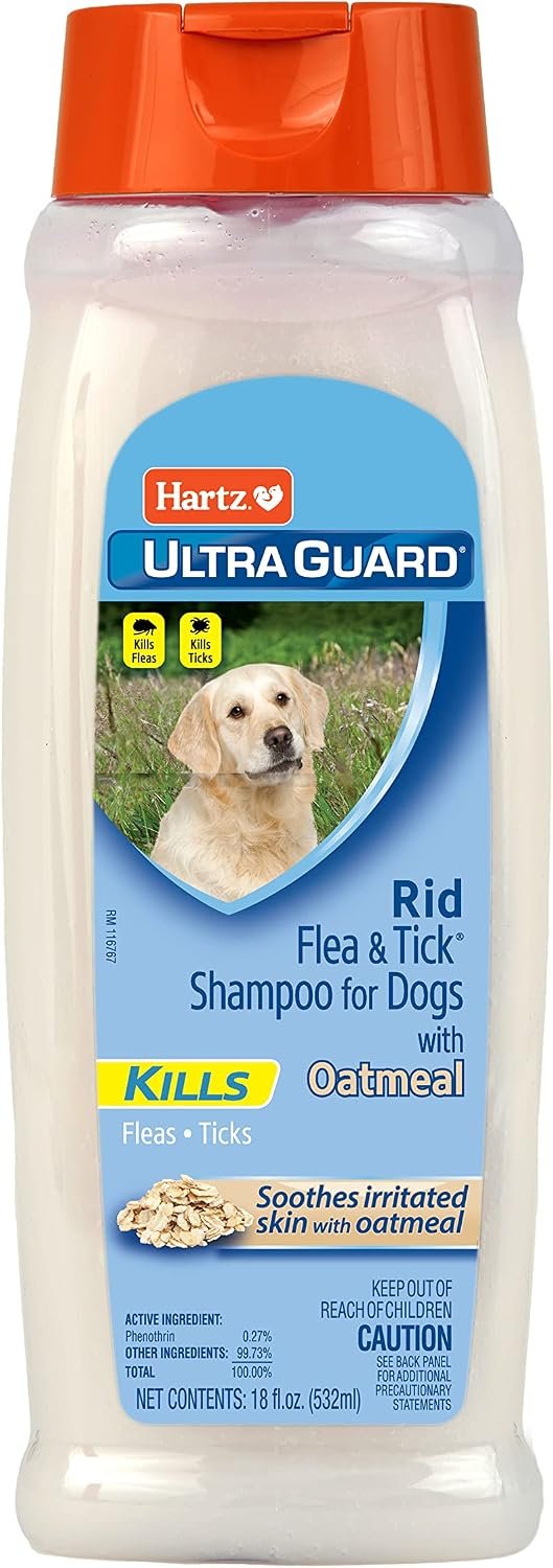 Hartz UltraGuard Rid Flea & Tick Oatmeal Dog Shampoo, 18 oz Bottle Hartz UltraGuard Rid Flea & Tick Oatmeal Dog Shampoo, 18 oz Bottle