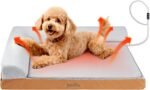 Heated Dog Bed Medium Sized Dog, Heated Pet Bed Waterproof Cover, Medium Orthopedic Dog Sofa Bed Memory Foam with Pet Heating Pad - 27.95x23.2x6.3in