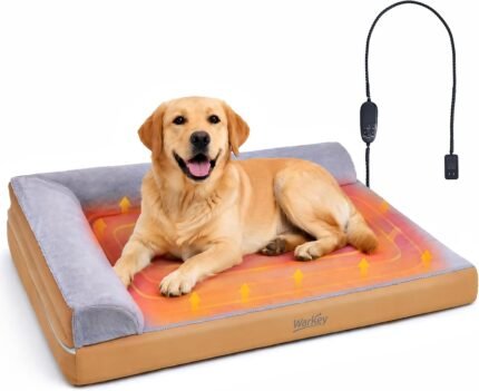 Heated Orthopedic Dog Bed for Large Senior Dogs