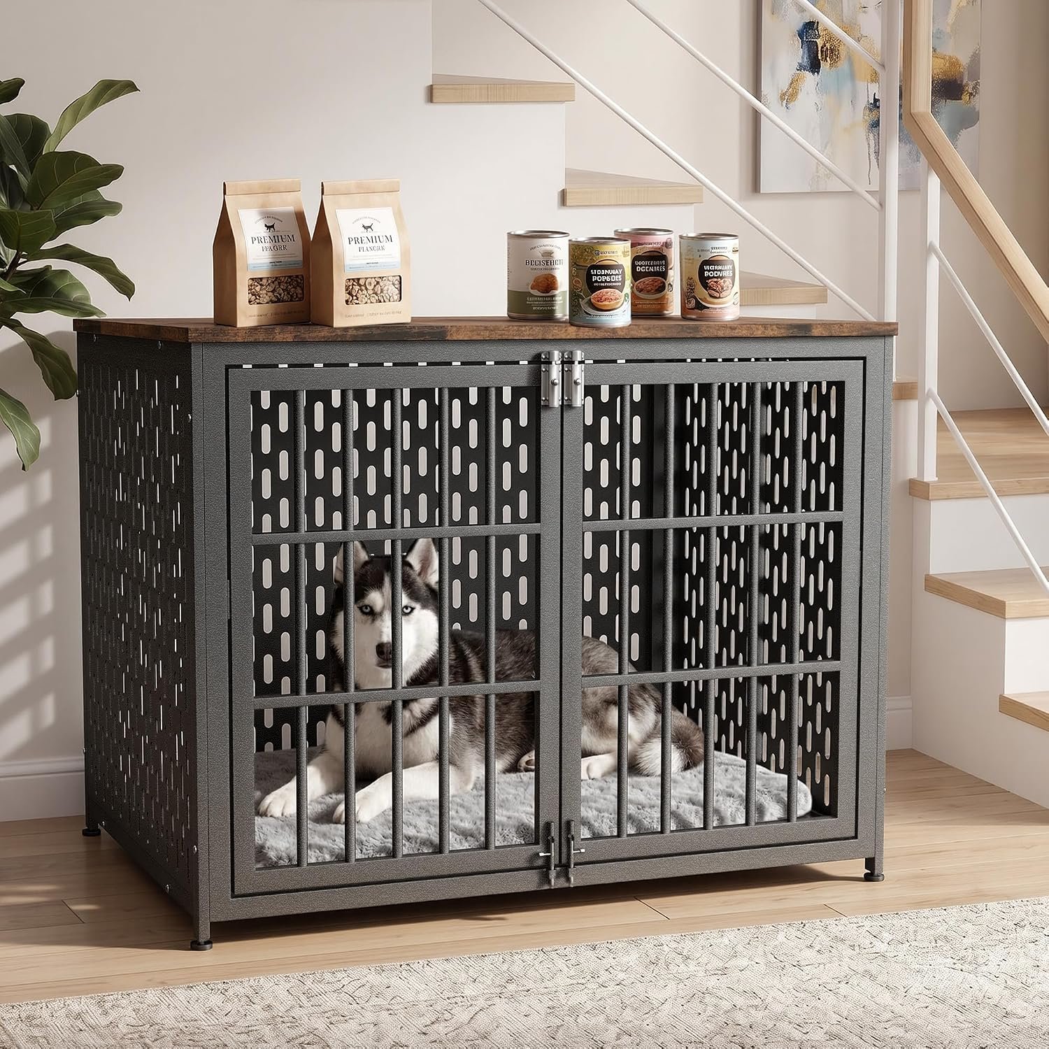 Heavy Duty 42 Inch Indestructible Furniture Dog Crate for High Anxiety Dogs Heavy Duty 42 Inch Indestructible Furniture Dog Crate for High Anxiety Dogs