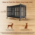 Heavy Duty Dog Crate, 49'' Large Indestructible Cage for High-Anxiety Dogs - Image 2