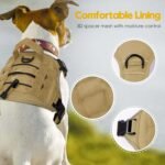 Heavy-Duty Tactical Dog Harness for Large Dogs, No Pull Adjustable Reflective Pet Vest with Molle System, K9 Military-Grade Control for Service Training, Outdoor & 10+ Breeds, Khaki, Small - Image 2