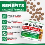 Hemp Hip and Joint Supplement for Dogs - 170 Chews - Glucosamine for Dogs - Image 2