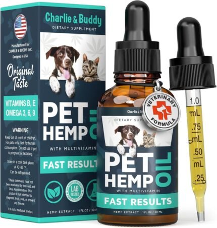 Hemp Oil for Dogs, Cats – Natural Calming Pet Anxiety, Stress & Pain Relief