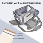 Henkelion Cat Carriers Dog Carrier Pet Carrier For Small / Medium Cats Dogs Puppies (Up To 15lbs), TSA Airline Approved Small Dog Carrier Soft Sided, Collapsible Waterproof Travel Puppy Carrier - Grey - Image 2