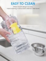 Heouvo 2.5 Gal Gravity Dog Water Dispenser, Wide-Mouth, No Filter, Black - Image 2