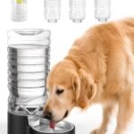 Heouvo 2.5 Gal Gravity Dog Water Dispenser, Wide-Mouth, No Filter, Black