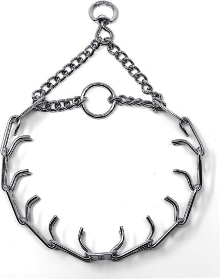 Herm Sprenger Prong Dog Training Collar – 16″ Long with 2.25mm Gauge (for Dogs up to 40lbs) – Fits 13″ Neck, Extendable to 19″ Neck with Additional Prong Links – Chrome Plated Steel, Made in Germany