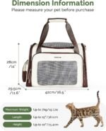 Homespon 34.5L Soft-Sided Cat Dog Carrier, Airline Approved Pet Bag - Image 2