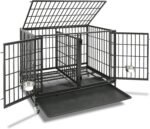 Homey Pet 43" Heavy Duty Double Dog Crates for Large Dogs or Two Small Dogs