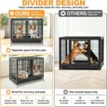 Homey Pet 43" Heavy Duty Double Dog Crates for Large Dogs or Two Small Dogs - Image 2
