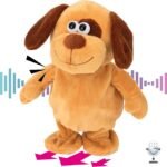 Hopearl Talking Dog Repeats What You Say Walking Puppy Electric Interactive Animated Toy Speaking Plush Buddy Gifts for Toddlers Birthday, 8”