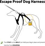 Huntboo Escape Proof Dog Harness, Escape Artist Harness, Fully Reflective Harness with Padded Handle, Breathable,Durable, Adjustable Vest for Medium Dogs Walking, Training, and Running Gear (Pink,M) - Image 2