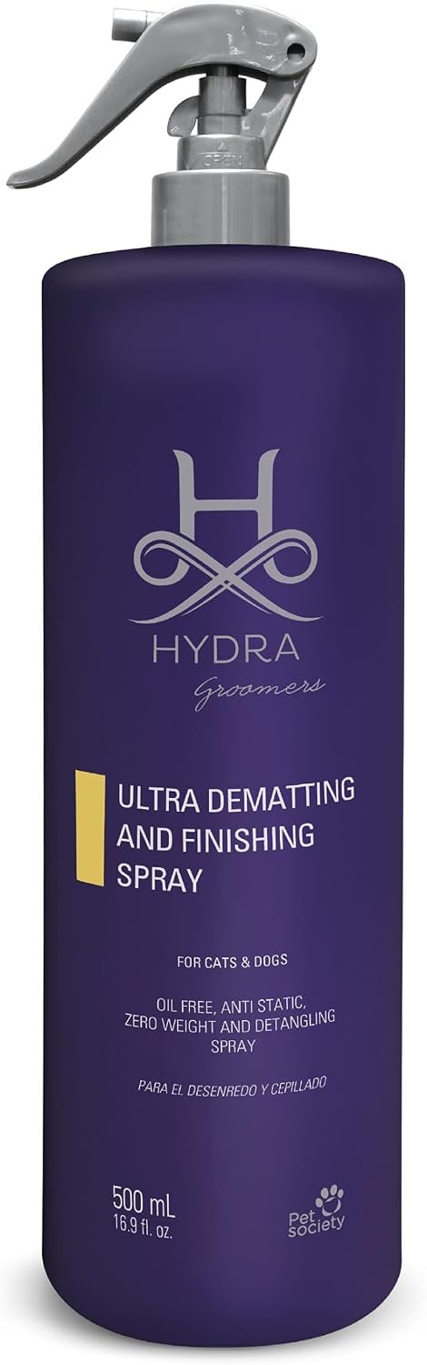 Hydra Professional Ultra Dematting and Finishing Spray for Dogs and Cats, Suitable for Pets with Long Hair Hydra Professional Ultra Dematting and Finishing Spray for Dogs and Cats, Suitable for Pets with Long Hair