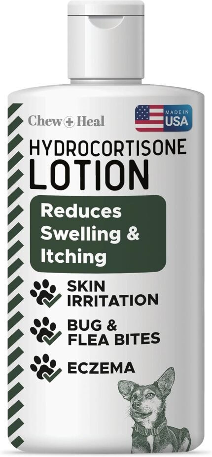 Hydrocortisone Lotion for Dogs - 4 fl oz Anti Itch Cream for Skin