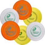 Hyperflite K-10 Competition Standard Dog Disc (6 Pack) – Assorted Floating Frisbee for Dogs – Large Canine Plastic Discs for Ultra-Long Flights – Flying Disc Toy for Secure Gripping – 8.75”