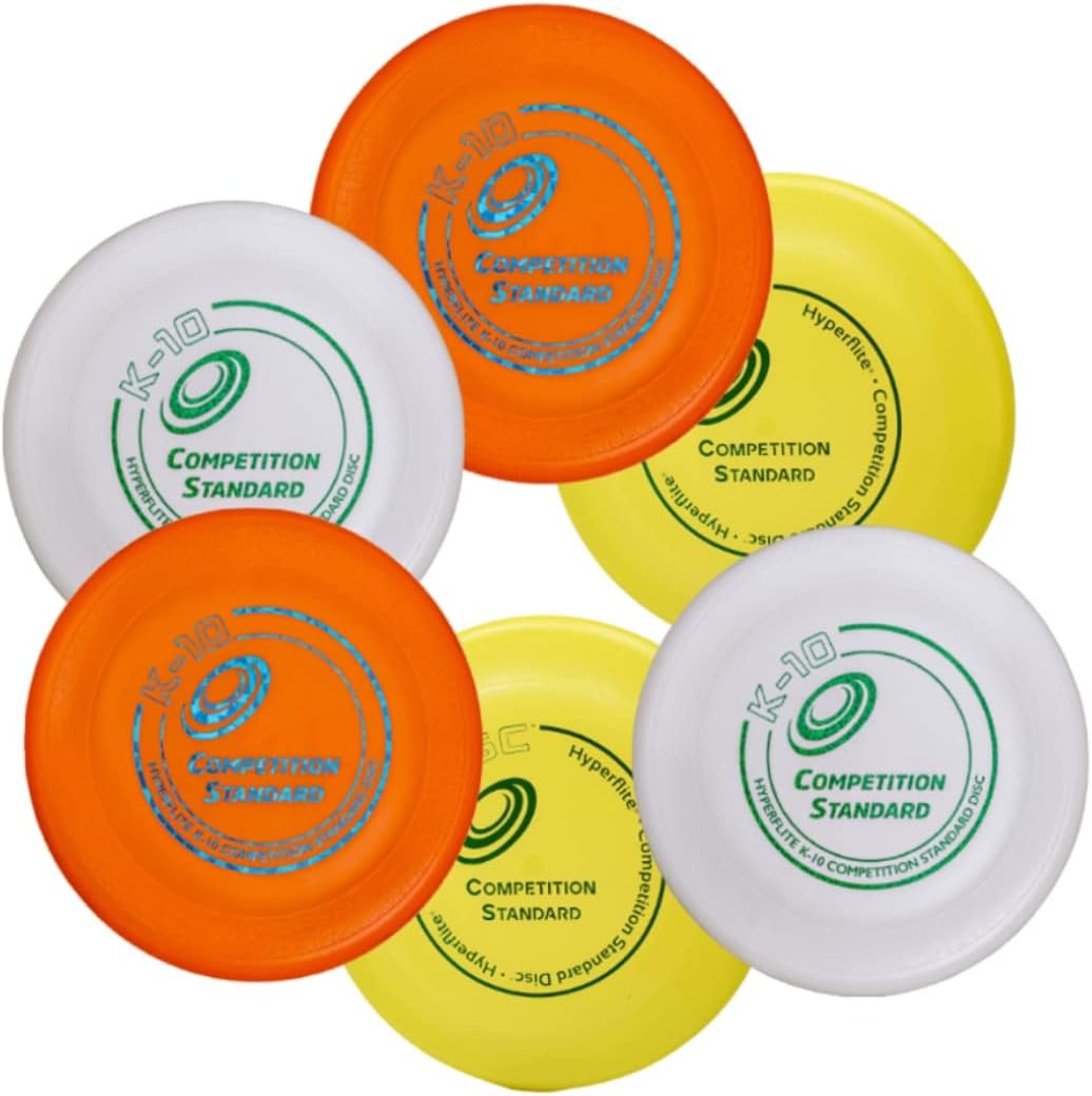 Hyperflite K-10 Competition Standard Dog Disc (6 Pack) – Assorted Floating Frisbee for Dogs – Large Canine Plastic Discs for Ultra-Long Flights – Flying Disc Toy for Secure Gripping – 8.75” Hyperflite K-10 Competition Standard Dog Disc (6 Pack) – Assorted Floating Frisbee for Dogs – Large Canine Plastic Discs for Ultra-Long Flights – Flying Disc Toy for Secure Gripping – 8.75”