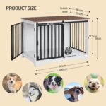 Hzuaneri 39.3" L Dog Crate Furniture Indoor Dog Kennel with Barn Door - Image 2