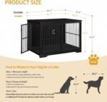 Hzuaneri 44.1" XL Dog Crate Furniture Indoor Dog Kennel with Barn Door - Image 2