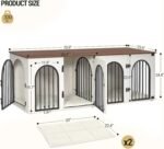 Hzuaneri 70.9 in Double Dog Crate Furniture, Dog Kennel Indoor with Cushion - Image 2
