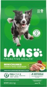 IAMS Proactive Health Adult Minichunks Dry Dog Food, Chicken, 5 lb