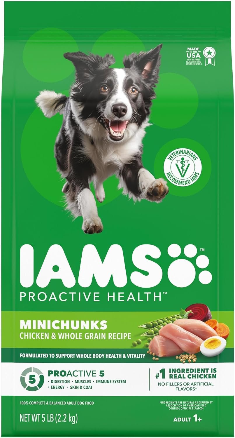 IAMS Proactive Health Adult Minichunks Dry Dog Food, Chicken, 5 lb IAMS Proactive Health Adult Minichunks Dry Dog Food, Chicken, 5 lb