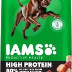 IAMS Proactive Health High Protein Dry Dog Food, Chicken & Beef, 5 lb