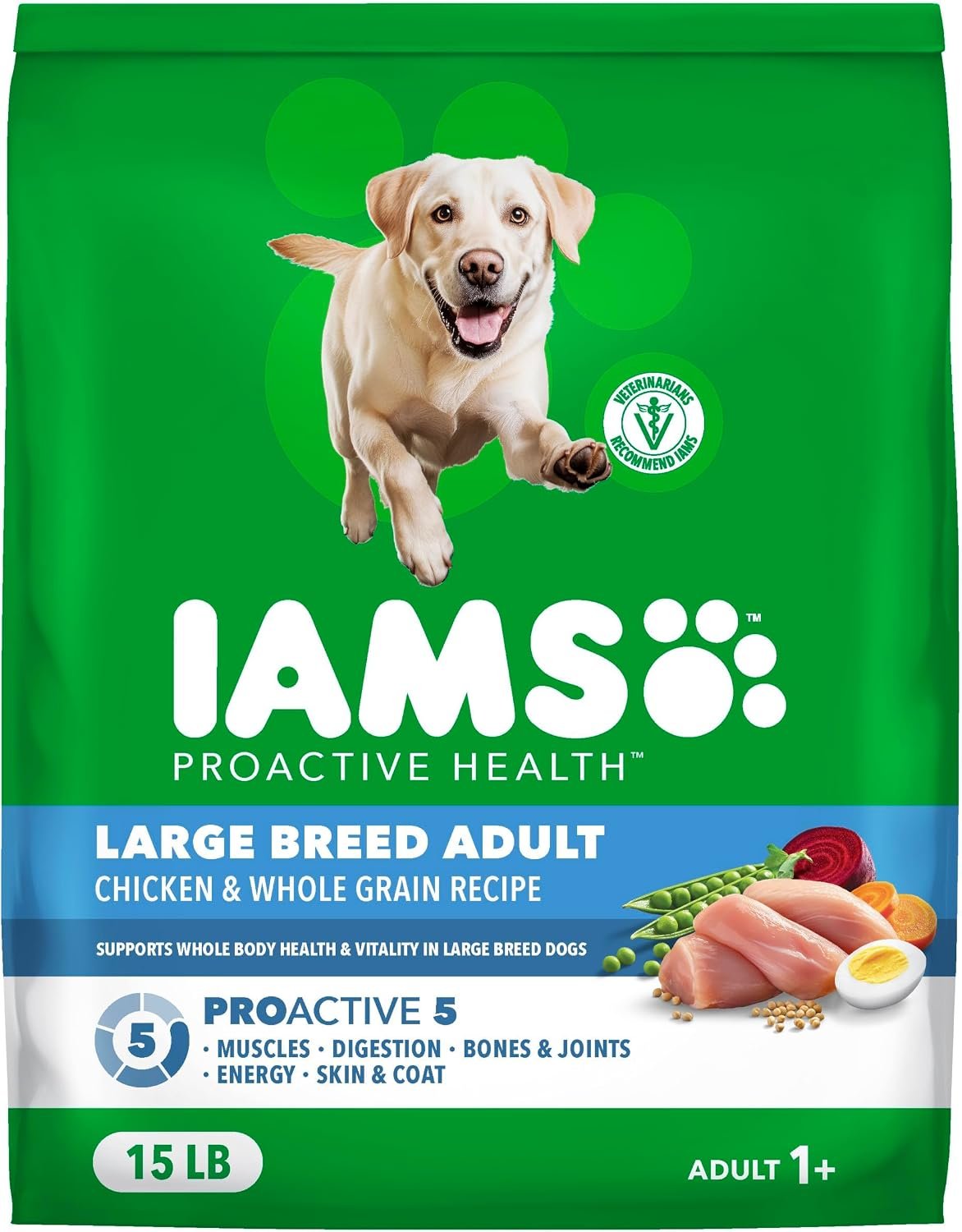 IAMS Proactive Health Large Breed Dry Dog Food, Chicken, 15 lb IAMS Proactive Health Large Breed Dry Dog Food, Chicken, 15 lb