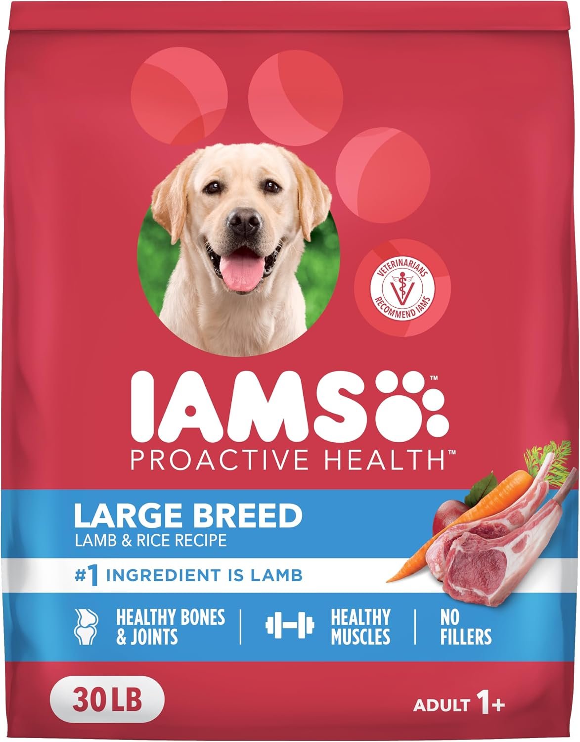 IAMS Proactive Health Large Breed Dry Dog Food, Lamb & Rice, 30 lb IAMS Proactive Health Large Breed Dry Dog Food, Lamb & Rice, 30 lb