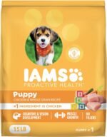IAMS Proactive Health Puppy Dry Dog Food, Chicken & Whole Grain, 15 lb